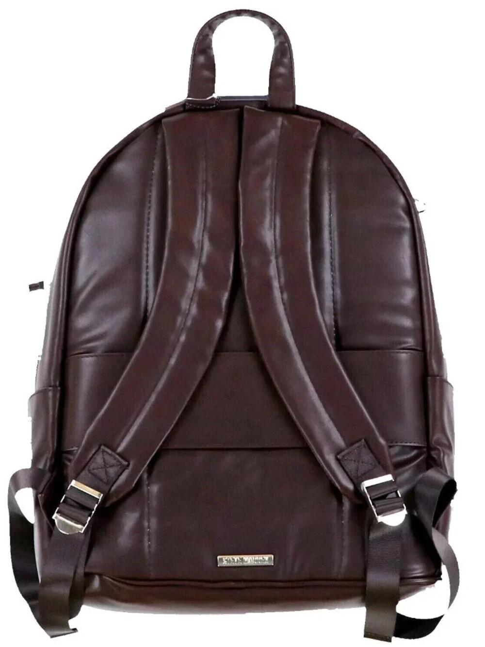 Steve Madden Men's Faux-Leather Dome Backpack, Brown, One Size